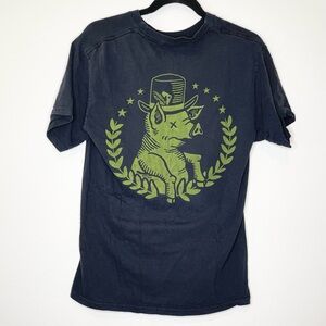 Pig Barber men’s black graphic tee size M